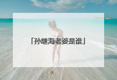 孙继海老婆是谁