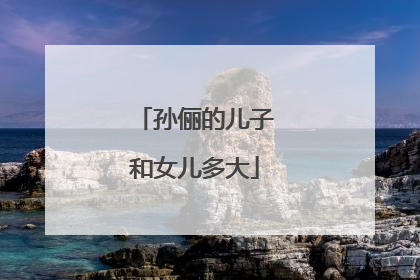 孙俪的儿子和女儿多大