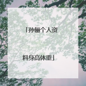 孙俪个人资料身高体重