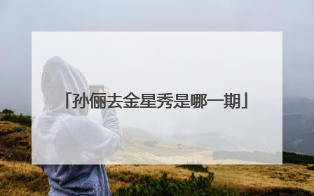 孙俪去金星秀是哪一期