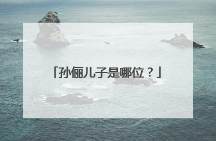 孙俪儿子是哪位?