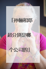 孙俪和邓超分别是哪个公司的