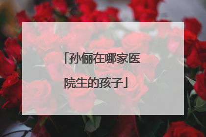 孙俪在哪家医院生的孩子