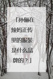 孙俪在辣妈正传里的服装是什么品牌的？