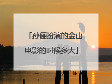 孙俪扮演的金山电影的时候多大