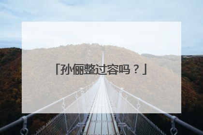 孙俪整过容吗?