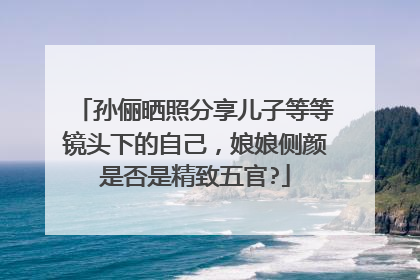 孙俪晒照分享儿子等等镜头下的自己，娘娘侧颜是否是精致五官?