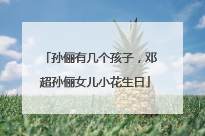 孙俪有几个孩子，邓超孙俪女儿小花生日