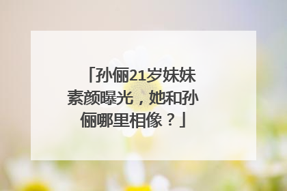 孙俪21岁妹妹素颜曝光，她和孙俪哪里相像？