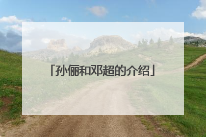 孙俪和邓超的介绍