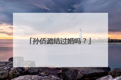 孙侨潞结过婚吗？