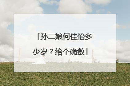 孙二娘何佳怡多少岁?给个确数