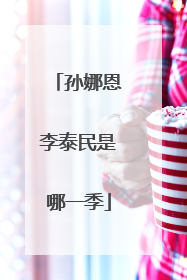 孙娜恩李泰民是哪一季