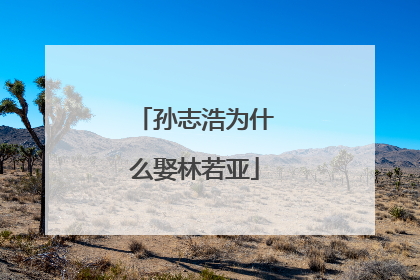 孙志浩为什么娶林若亚