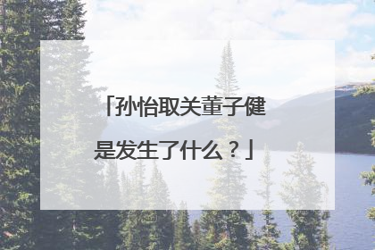 孙怡取关董子健是发生了什么？