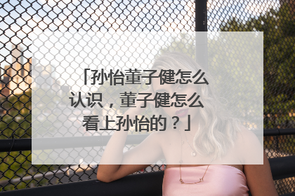 孙怡董子健怎么认识，董子健怎么看上孙怡的？