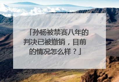 孙杨被禁赛八年的判决已被撤销,目前的情况怎么样?