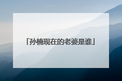 孙楠现在的老婆是谁