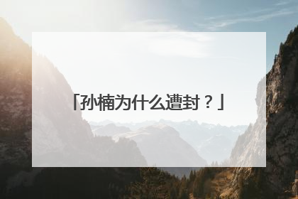 孙楠为什么遭封？