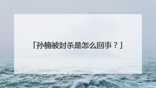 孙楠被封杀是怎么回事？