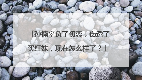 孙楠辜负了初恋,伤透了买红妹,现在怎么样了?