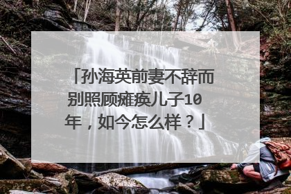 孙海英前妻不辞而别照顾瘫痪儿子10年，如今怎么样？