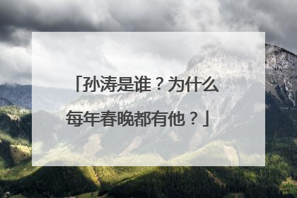 孙涛是谁？为什么每年春晚都有他？