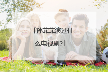 孙菲菲演过什么电视剧?