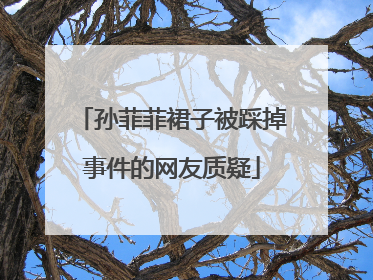 孙菲菲裙子被踩掉事件的网友质疑