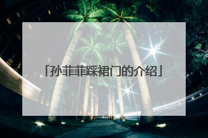 孙菲菲踩裙门的介绍