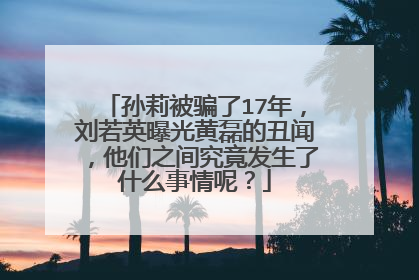 孙莉被骗了17年,刘若英曝光黄磊的丑闻,他们之间究竟发生了什么事情呢?