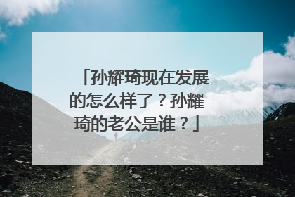 孙耀琦现在发展的怎么样了？孙耀琦的老公是谁？
