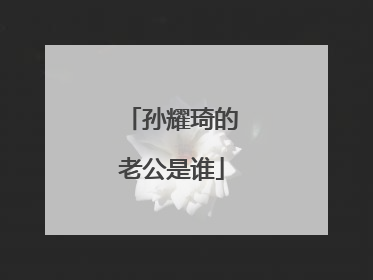 孙耀琦的老公是谁