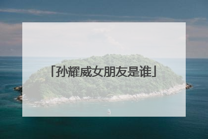 孙耀威女朋友是谁