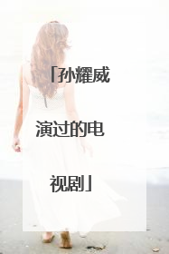 孙耀威演过的电视剧