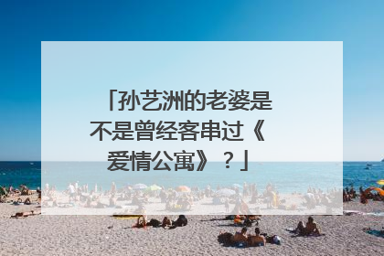 孙艺洲的老婆是不是曾经客串过《爱情公寓》?