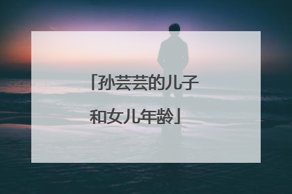 孙芸芸的儿子和女儿年龄