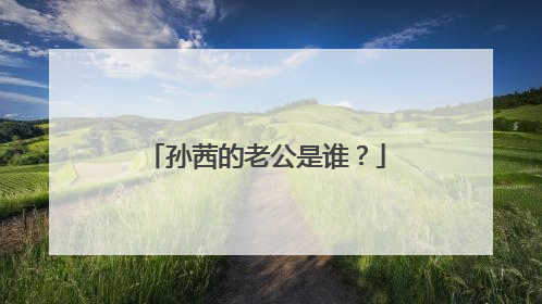 孙茜的老公是谁？