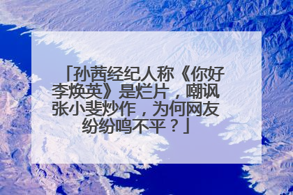 孙茜经纪人称《你好李焕英》是烂片,嘲讽张小斐炒作,为何网友纷纷鸣不平?