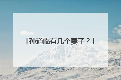 孙道临有几个妻子?