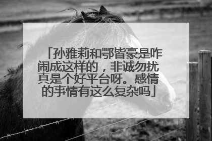 孙雅莉和鄂皆豪是咋闹成这样的，非诚勿扰真是个好平台呀。感情的事情有这么复杂吗