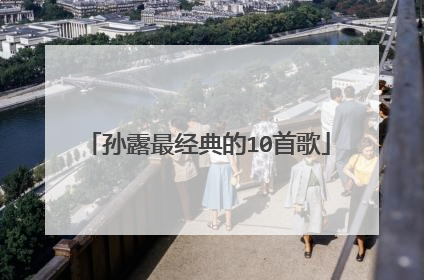 孙露最经典的10首歌