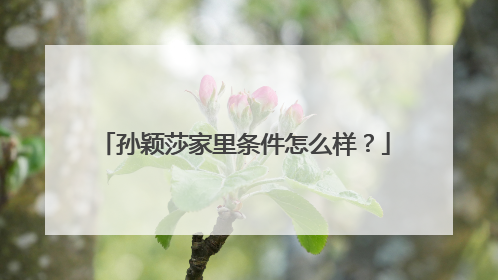 孙颖莎家里条件怎么样?