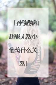 孙骁骁和超级无敌小葡萄什么关系