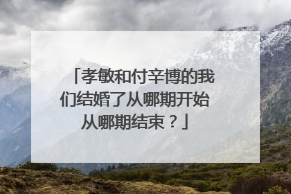 孝敏和付辛博的我们结婚了从哪期开始从哪期结束?