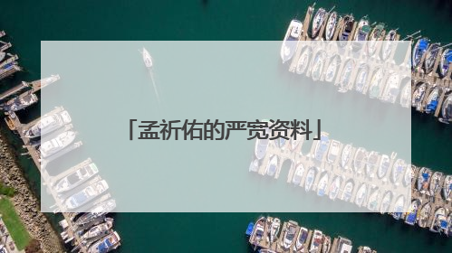 孟祈佑的严宽资料