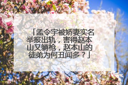 孟令宇被娇妻实名举报出轨，害得赵本山又躺枪，赵本山的徒弟为何丑闻多？