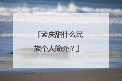 孟庆甜什么民族个人简介？