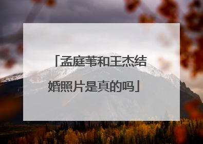 孟庭苇和王杰结婚照片是真的吗