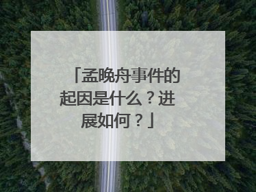 孟晚舟事件的起因是什么？进展如何？
